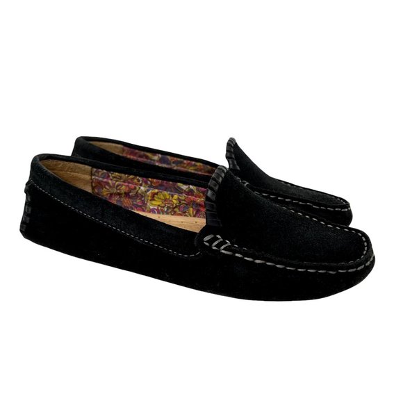 Jack Rogers Shoes - Jack Rogers Taylor Black Suede Slip On Moccasins Comfort Driving Loafers 6.5 B